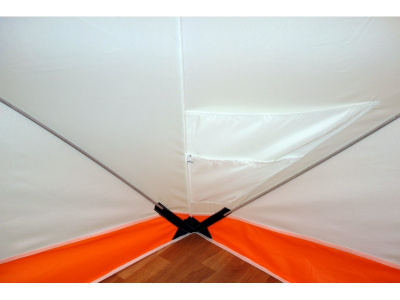 Зимняя палатка Призма Премиум (1-сл) 215*215 (бело-оранжевый)