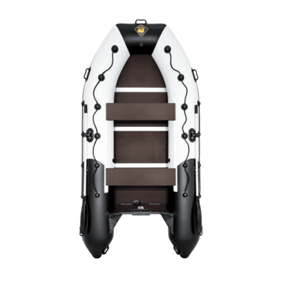 Лодка ПВХ Ривьера Максима 3400 СК "Комби" светло-серый/черный