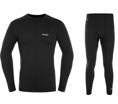 Термобелье Graff Duo Skin 300 футболка + кальсоны (черный) размер S