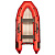 Надувная ПВХ лодка X-River Rocky 335 (красный , серая фурнитура) + дублирование тканью ПВХ дна