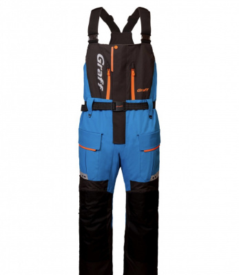 Костюм рыболовный Graff (поплавок -15°С) (215ОВ-3 черно-голубой) размер XXL (182-188)