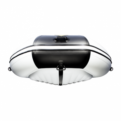 Лодка ПВХ Ривьера 4300 Килевое надувное дно "Комби" светло-серый/черный