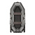 Лодка гребная под мотор Sharks S240 Люкс серо/чёрный (пол-книжка)