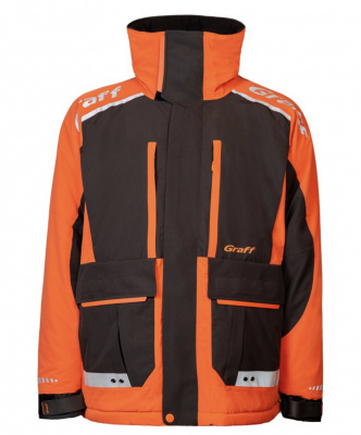 Костюм рыболовный Graff (поплавок -15°С) (215ОВ-11 черно-оранжевый) размер XL (176-182)