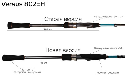 Спиннинг CF Crazy Fish Versus 802HT  2.44m 10-40gr Extra Fast