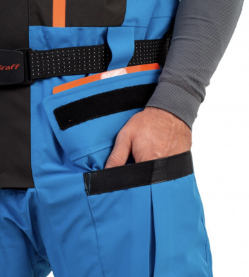 Костюм рыболовный Graff (поплавок -15°С) (215ОВ-3 черно-голубой) размер XXXL (176-182)