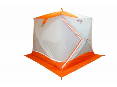 Зимняя палатка Призма Премиум STRONG (2-сл) 225*215 (бело-оранжевый)