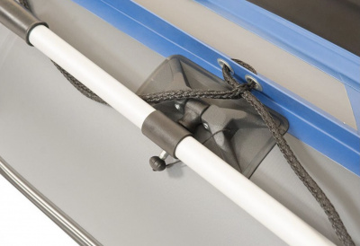 Лодка моторная килевая Лоцман М-350 НД НД Премиум (серо-синий)